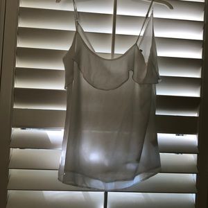 Reversible white sheer tank